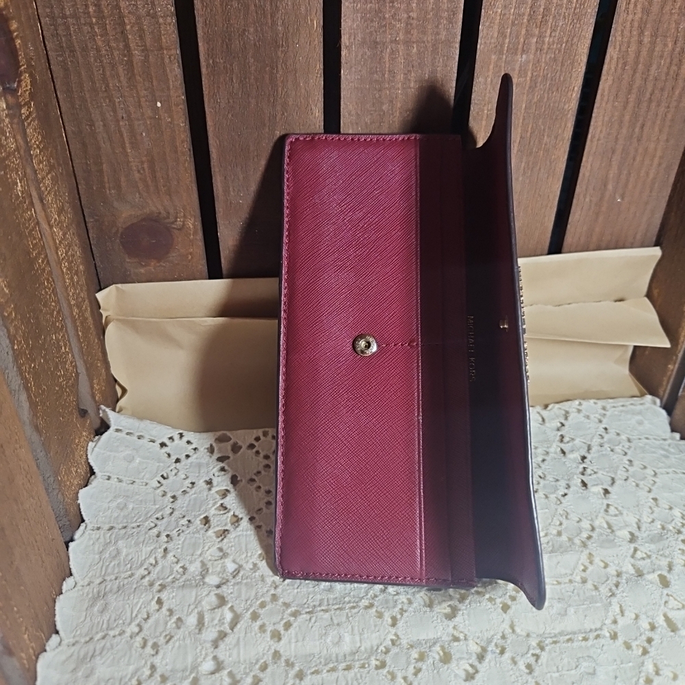 Michael Kors Burgundy Travel Wallet - Picture 3 of 7